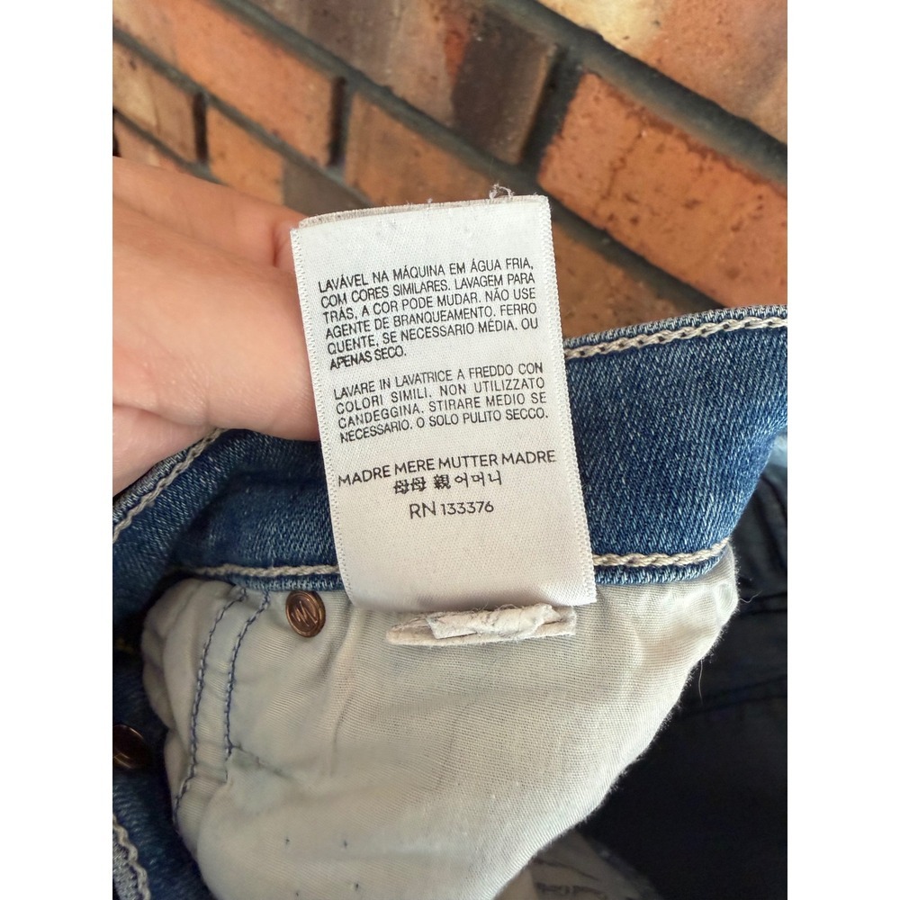 Mother Stunner Zip Ankle Step Fray Skinny High Rise Jeans Size 24 - Picture 6 of 7